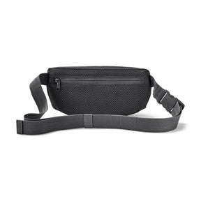 Schwarze Johnny Urban Bauchtasche 'Devin' aus atmungsaktivem Material mit Reißverschluss vorne und verstellbarem Gurt