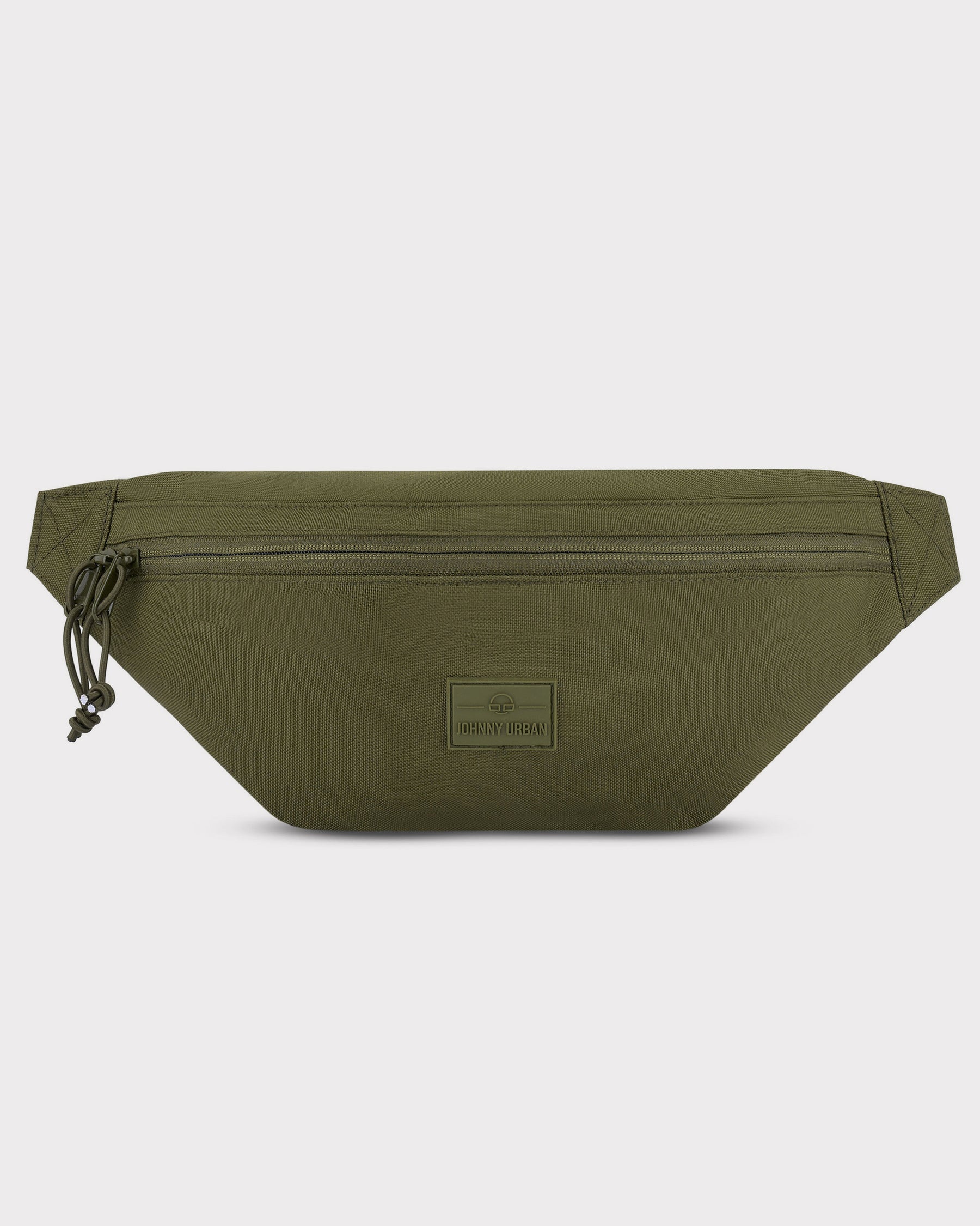 Johnny Urban Bauchtasche 'Erik Large' in olivegrün mit Reißverschluss und Logo vorne