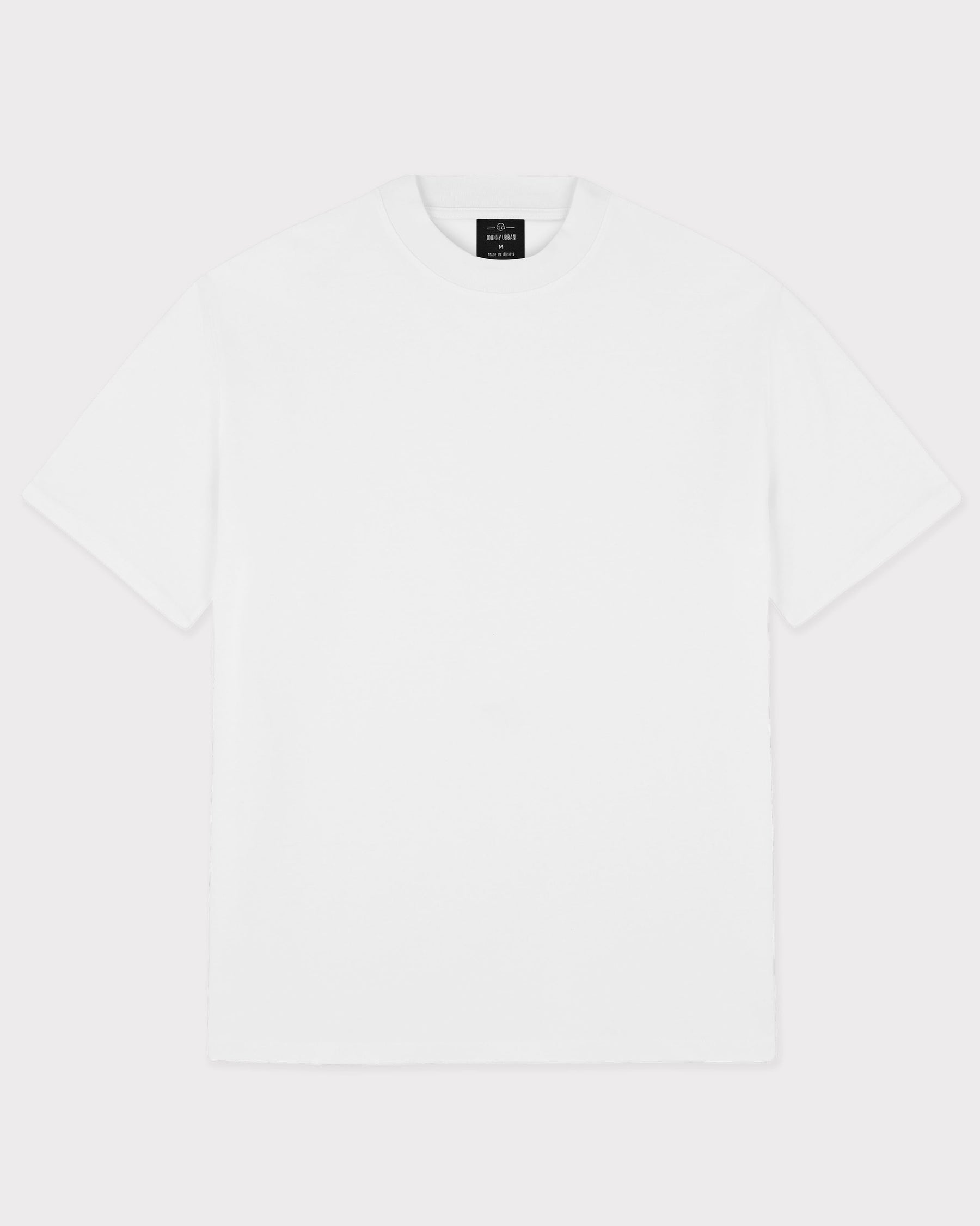 Weißes T-Shirt 'Sammy' von Johnny Urban, Unisex, mit rundem Ausschnitt und kurzer Passform