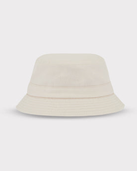 Cremefarbener Bucket Hat 'Gill' von Johnny Urban aus Stoff mit gesticktem Logo