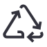 Icon für recyceltes Material