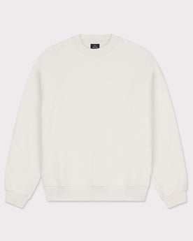 Oversized weißer Crewneck-Pullover 'Carter' von Johnny Urban mit gerippten Bündchen