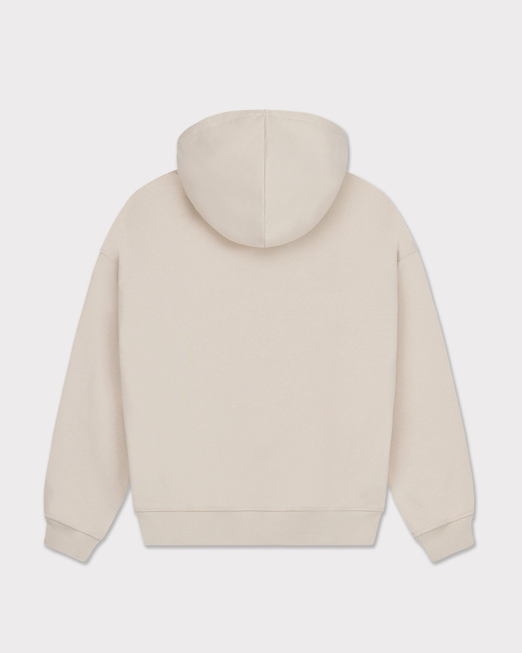 Beiger Oversized Hoodie 'Cody' mit Kapuze hinten, unbedruckt