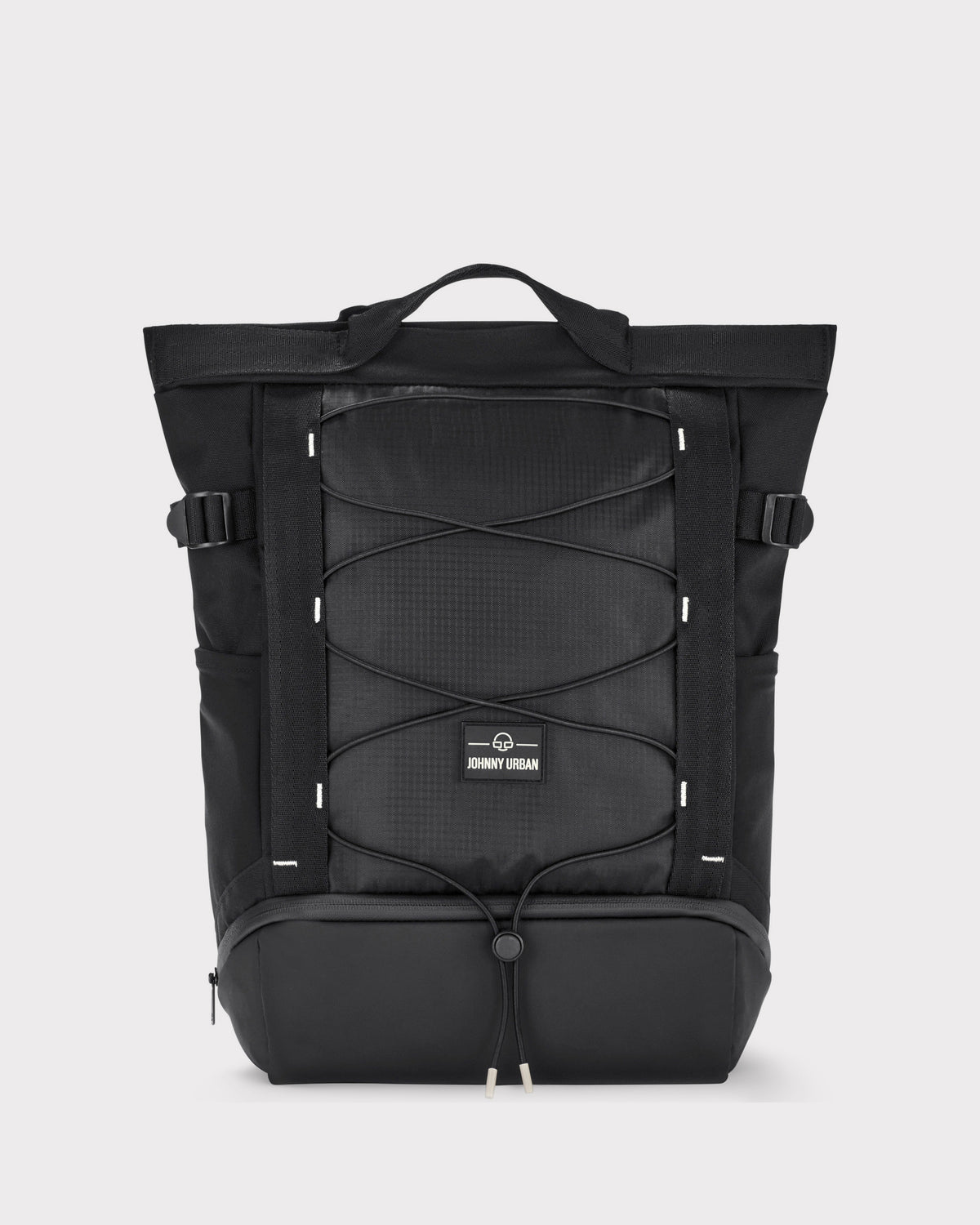 Schwarzer Johnny Urban Rucksack ‚Harper‘ mit Frontkordelzug und Griff oben