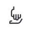 Icon mit Hand, welches für Handwäsche steht.