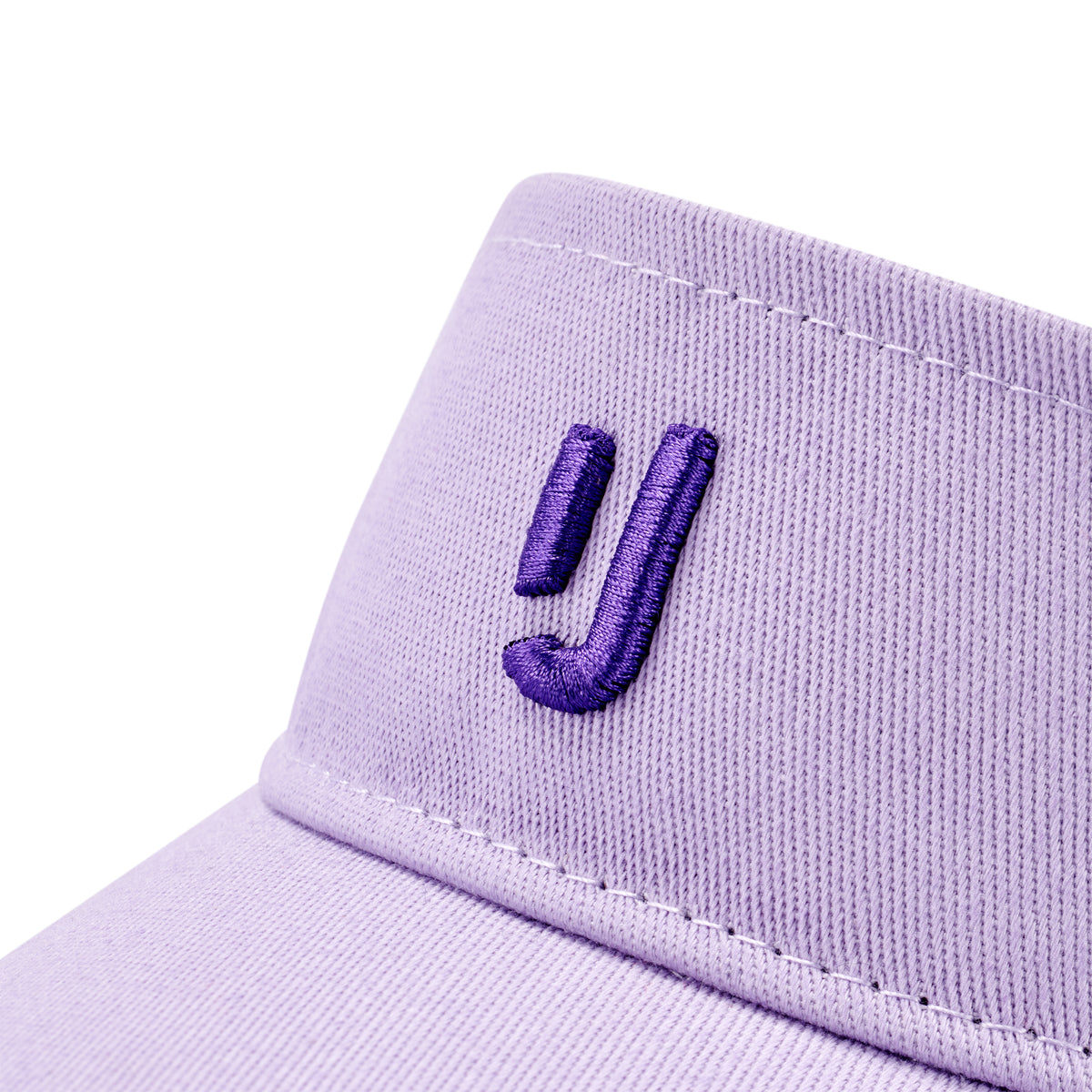 Cremefarbener Sun Visor 'Terry' mit lila Johnny Urban Logo-Stickerei