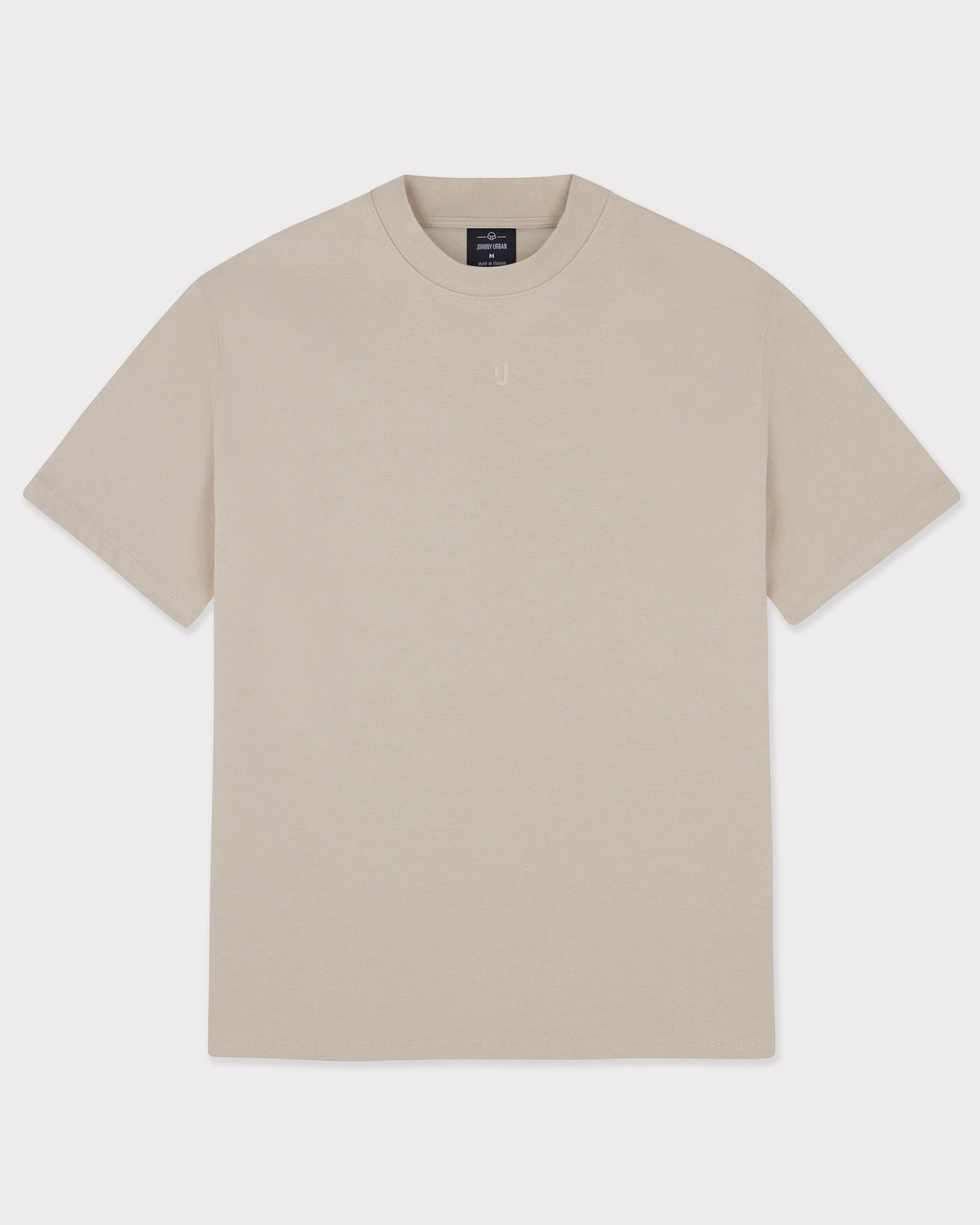 Sandfarbenes Oversize-T-Shirt 'Sammy Butterfly' von Johnny Urban mit rundem Ausschnitt