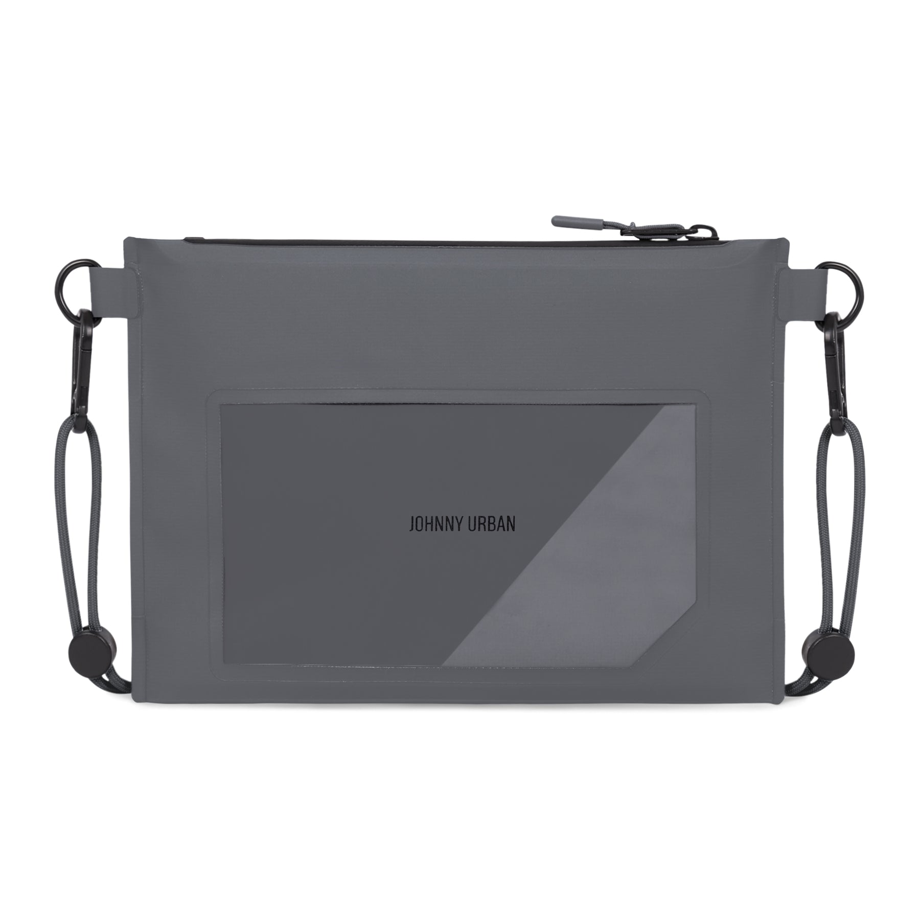 Wasserdichte Dry Bag 'Alfie' von Johnny Urban in Grau mit transparentem Fach und Reißverschluss