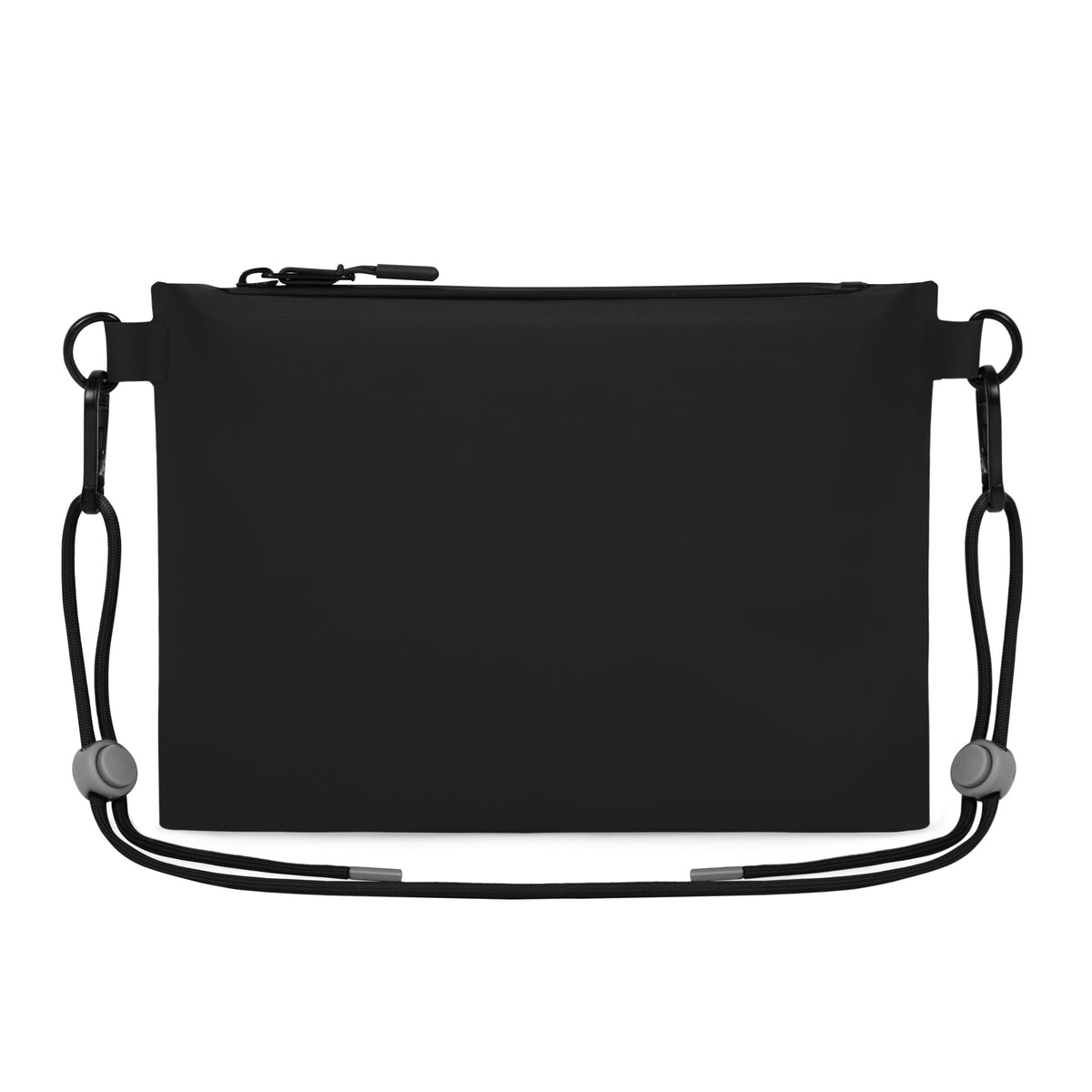 Schwarze wasserdichte Dry Bag 'Alfie' mit verstellbarem Kordelzug und Reißverschluss