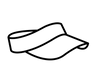 Sonnenblende 'Terry' mit verstellbarem Riemen und Logo auf der Vorderseite