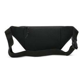 Schwarze Bauchtasche 'Riley' mit Netzstruktur und verstellbarem Gurt