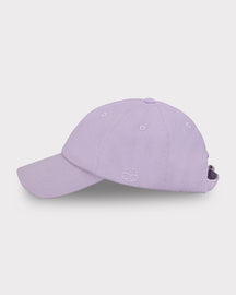 Fliederfarbene Damen-Cap 'Jen' mit gebogenem Schirm und stickbarem Logo