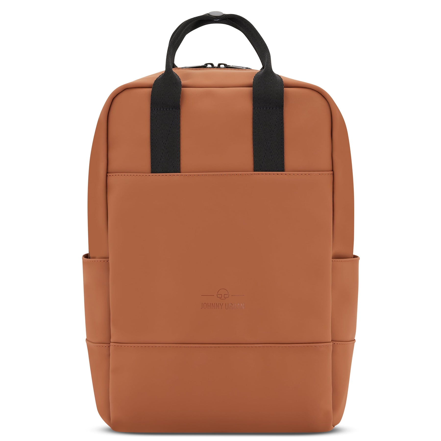 Rucksack 'Hailey' von Johnny Urban in braun mit schwarzem Tragegriff und seitlichen Taschen