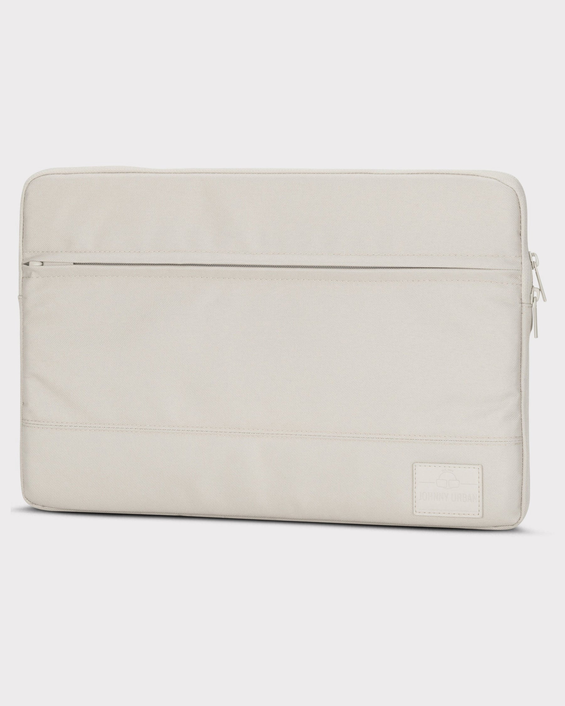Beige Laptop-Hülle Jake von Johnny Urban für 13-16 Zoll Laptops mit Reißverschluss und Fronttasche