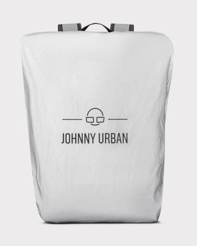 Rucksack mit Regenschutzhülle 'Bo L' in weiß mit Johnny Urban Logo