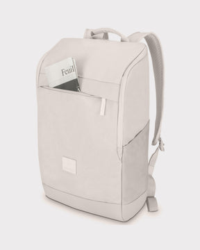 Beiger Business-Rucksack ‚Jasper‘ mit Fronttasche und Zeitungsfach