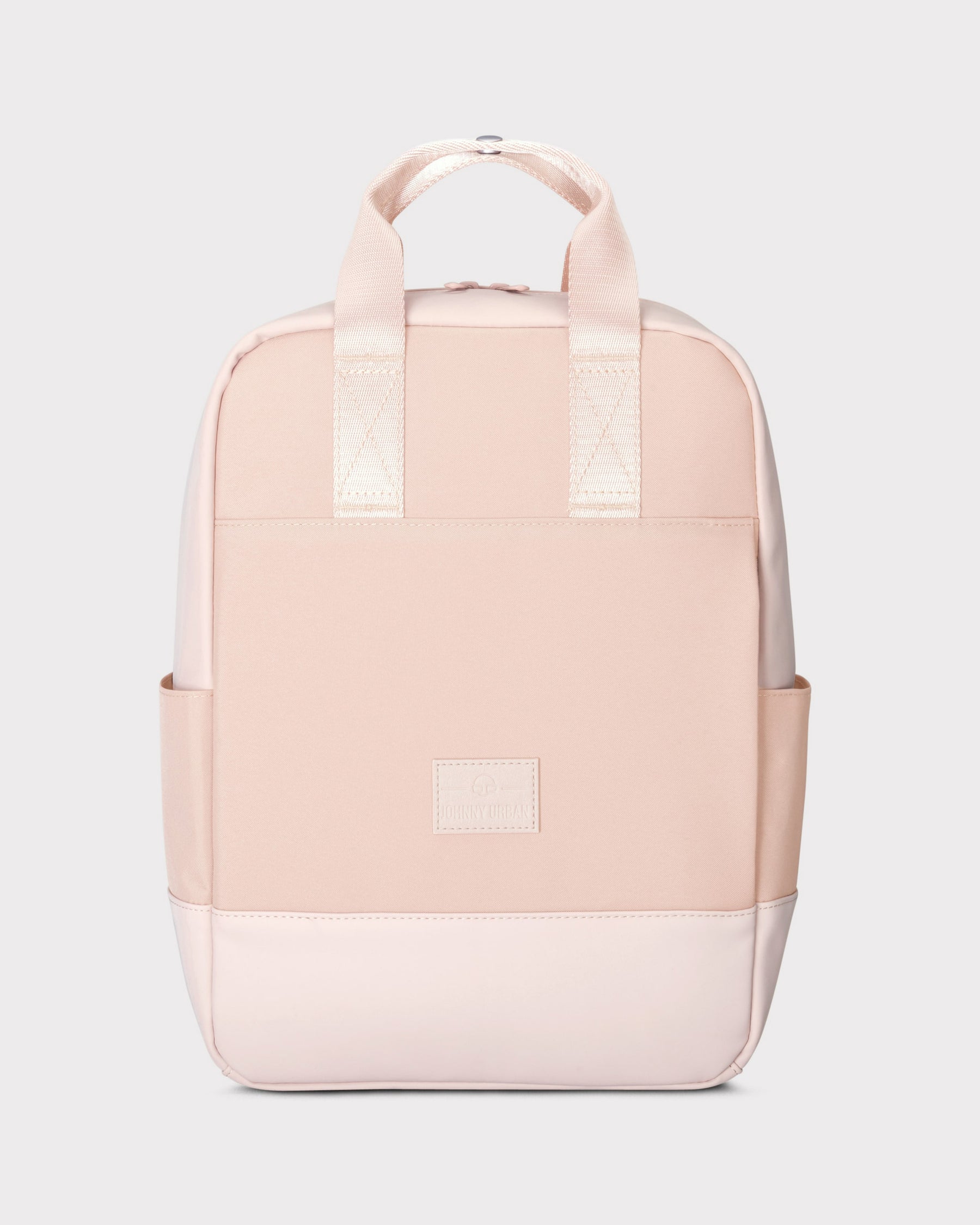 Rucksack Jona Medium von Johnny Urban, rosa, rechteckige Form, zwei Tragegriffe oben, seitliche Taschen